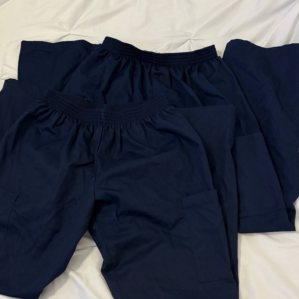Navy Blue Cargo Scrub Bottoms (BOTH)